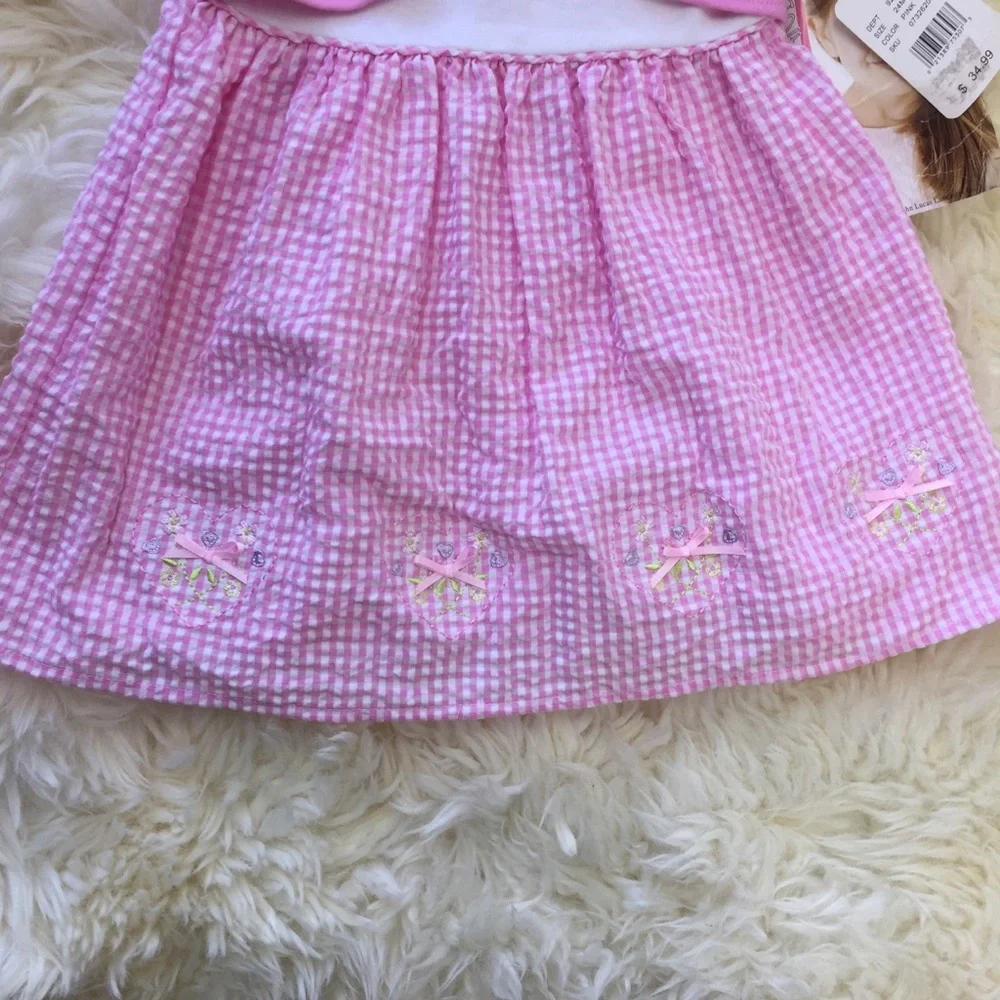 Youngland Pink Dress Set Infant 24 Months NWT